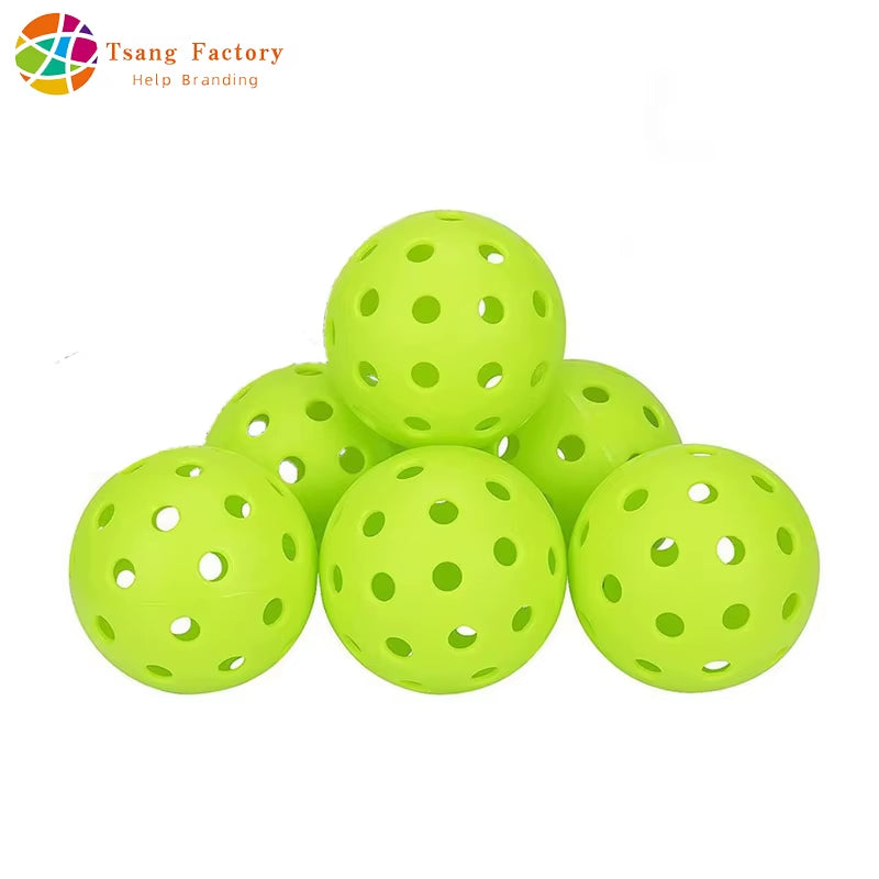 3/6/12Pcs Durable Indoor Pickleball Balls 26 Holes 72Mm Training Paddle Ball Plastic Pickleball for Entertainment and Practice