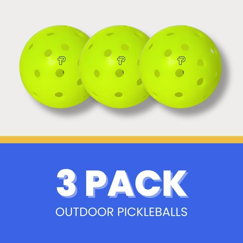 Tru-40 Outdoor Pickleballs - USAPA Approved Pickleball Balls for Recreational and Tournament Play - Available in 3, 12, 50, and 100
