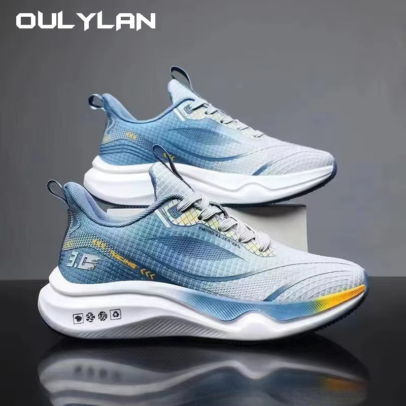 Summer New Ultra Light Running Shoes Men Breathable Sports Sneakers Lightweight Shock-Absorbing Soft Soles Shoes for Student