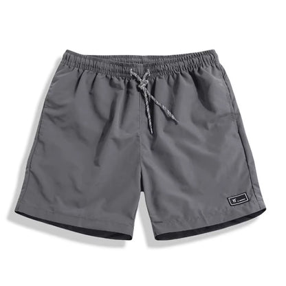 Men'S Summer Solid Colour Fast-Drying Beach Drawstring Short Trousers Casual Fashion Simple and Basics Thin Sports Short Pants