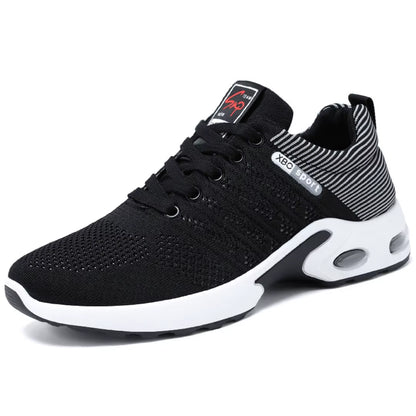 Men'S Trendy Breathable Lace-Up Running Shoes Korean Light Casual Sports Sneakers