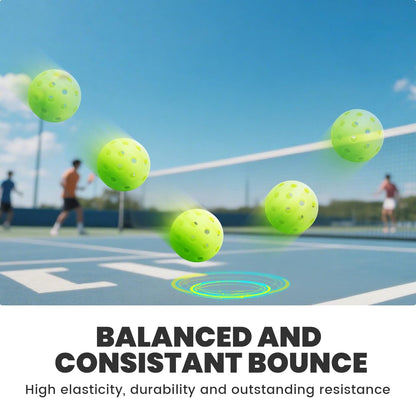 12/6 Pack Pickleball Balls - Outdoor Pickle Ball 40 Holes - Durable Pickleballs with High Bounce, Superior Visibility and Smooth Flight, Suitable for All Skill Level