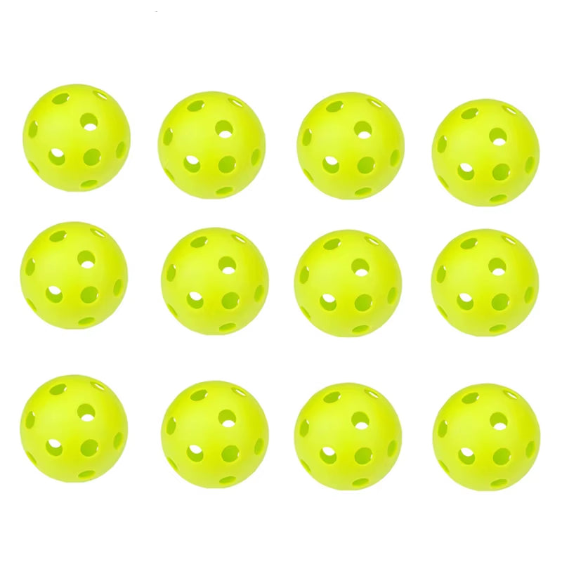 3/6/12Pcs Durable Indoor Pickleball Balls 26 Holes 72Mm Training Paddle Ball Plastic Pickleball for Entertainment and Practice