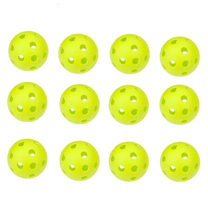 3/6/12Pcs Durable Indoor Pickleball Balls 26 Holes 72Mm Training Paddle Ball Plastic Pickleball for Entertainment and Practice