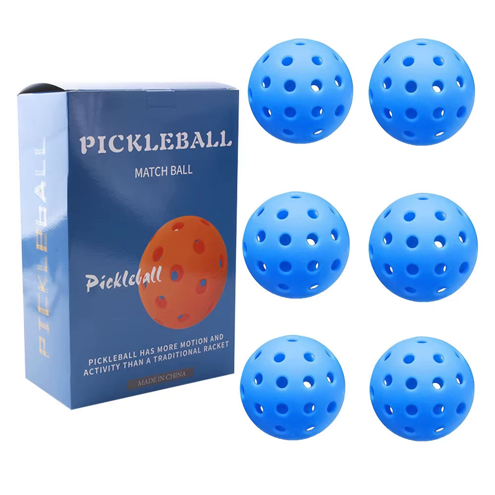 Pickleball 74MM Durable 40 Holes Outdoor Box 3/4/6Pcs Pickleballs Outdoor Sport for Competition High Elasticity Pickleball Packs