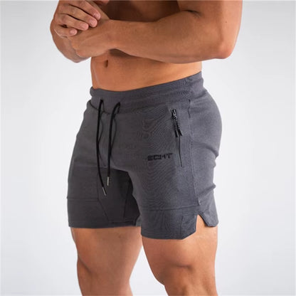 Men'S Zip Pocket Sweatpants Fitness Gyms Shorts Men Summer Running Short Pants Male Jogger Mesh Workout Beach Sports Short Pants
