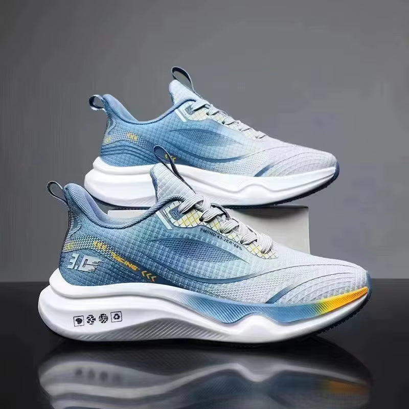 Summer New Ultra Light Running Shoes Men Breathable Sports Sneakers Lightweight Shock-Absorbing Soft Soles Shoes for Student