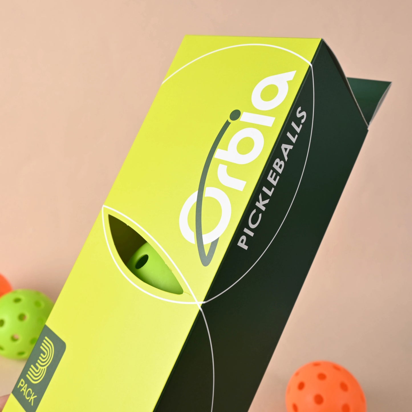 Orbia Sports 3Pcs Durable Pickleball Balls Outdoor 40 Holes Training Pickleball Accessories 74Mm Standard Pickle Balls