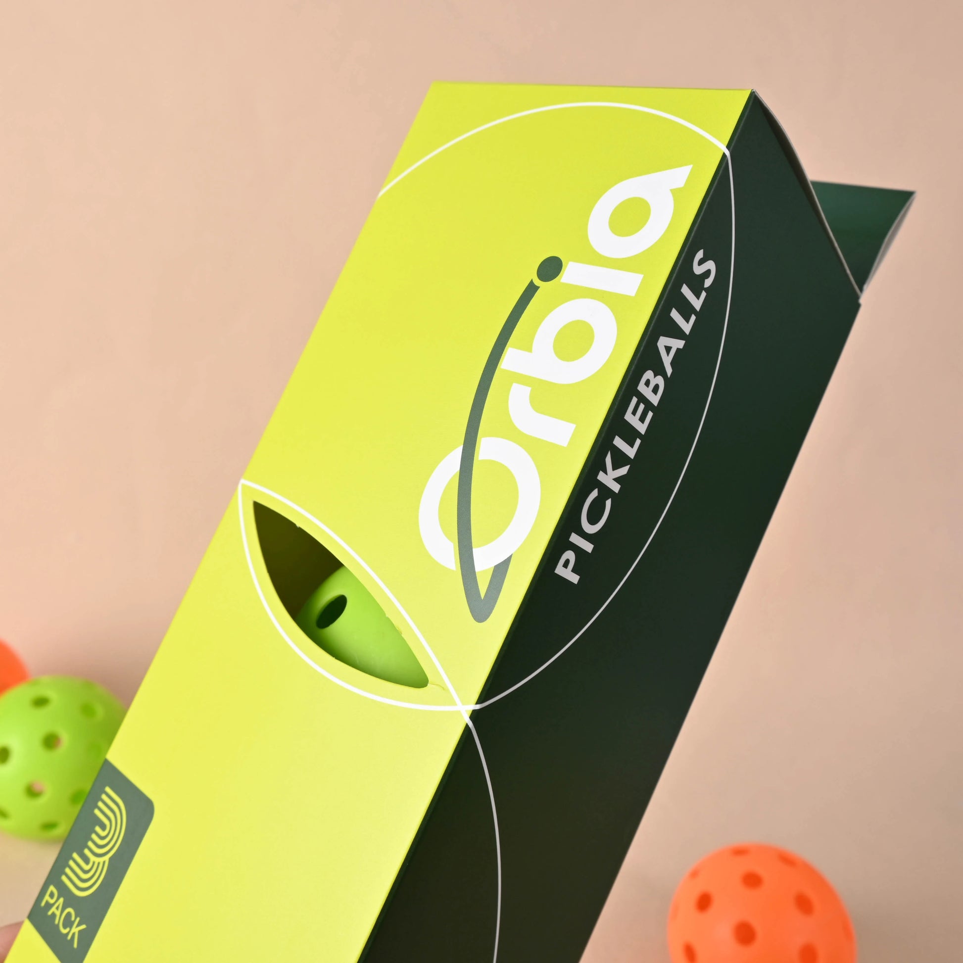 Orbia Sports 3Pcs Durable Pickleball Balls Outdoor 40 Holes Training Pickleball Accessories 74Mm Standard Pickle Balls