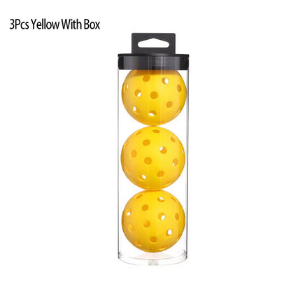 Pickleball 74MM Durable 40 Holes Outdoor Box 3/4/6Pcs Pickleballs Outdoor Sport for Competition High Elasticity Pickleball Packs