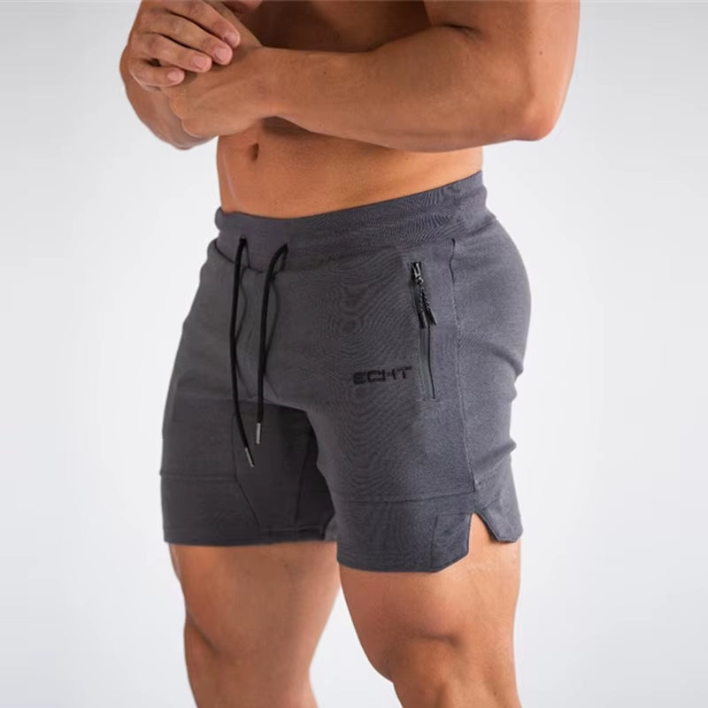 Men'S Zip Pocket Sweatpants Fitness Gyms Shorts Men Summer Running Short Pants Male Jogger Mesh Workout Beach Sports Short Pants