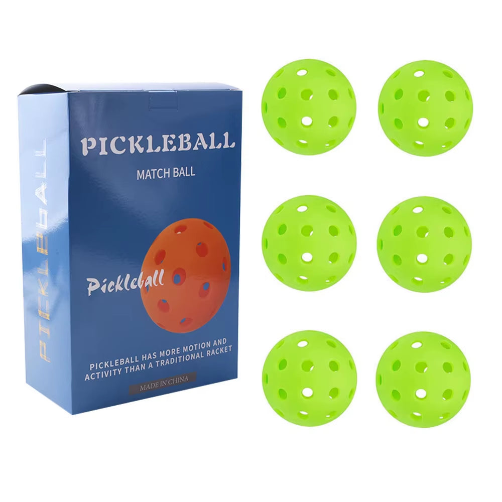 Pickleball 74MM Durable 40 Holes Outdoor Box 3/4/6Pcs Pickleballs Outdoor Sport for Competition High Elasticity Pickleball Packs