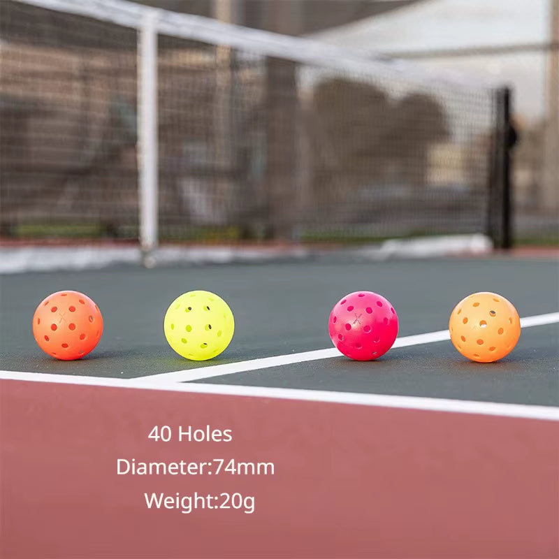 Pickleball 74MM Durable 40 Holes Outdoor Box 3/4/6Pcs Pickleballs Outdoor Sport for Competition High Elasticity Pickleball Packs
