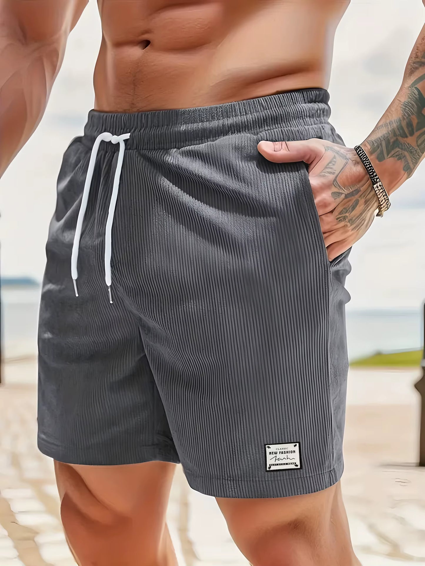 Summer New Arrival Sports Short Men New Comfortable Elastic Waist Clothing Malebreathable Short Trousers, Casual Shorts for Men