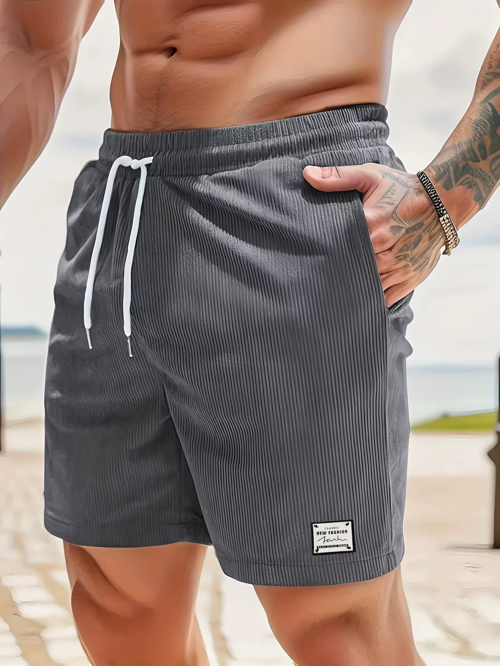 Summer New Arrival Sports Short Men New Comfortable Elastic Waist Clothing Malebreathable Short Trousers, Casual Shorts for Men