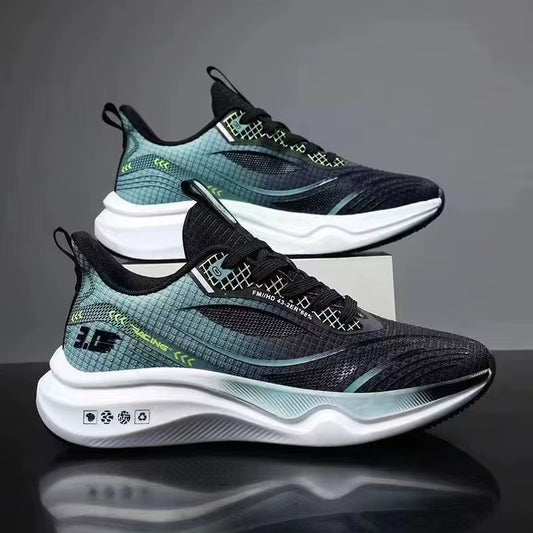 Summer New Ultra Light Running Shoes Men Breathable Sports Sneakers Lightweight Shock-Absorbing Soft Soles Shoes for Student