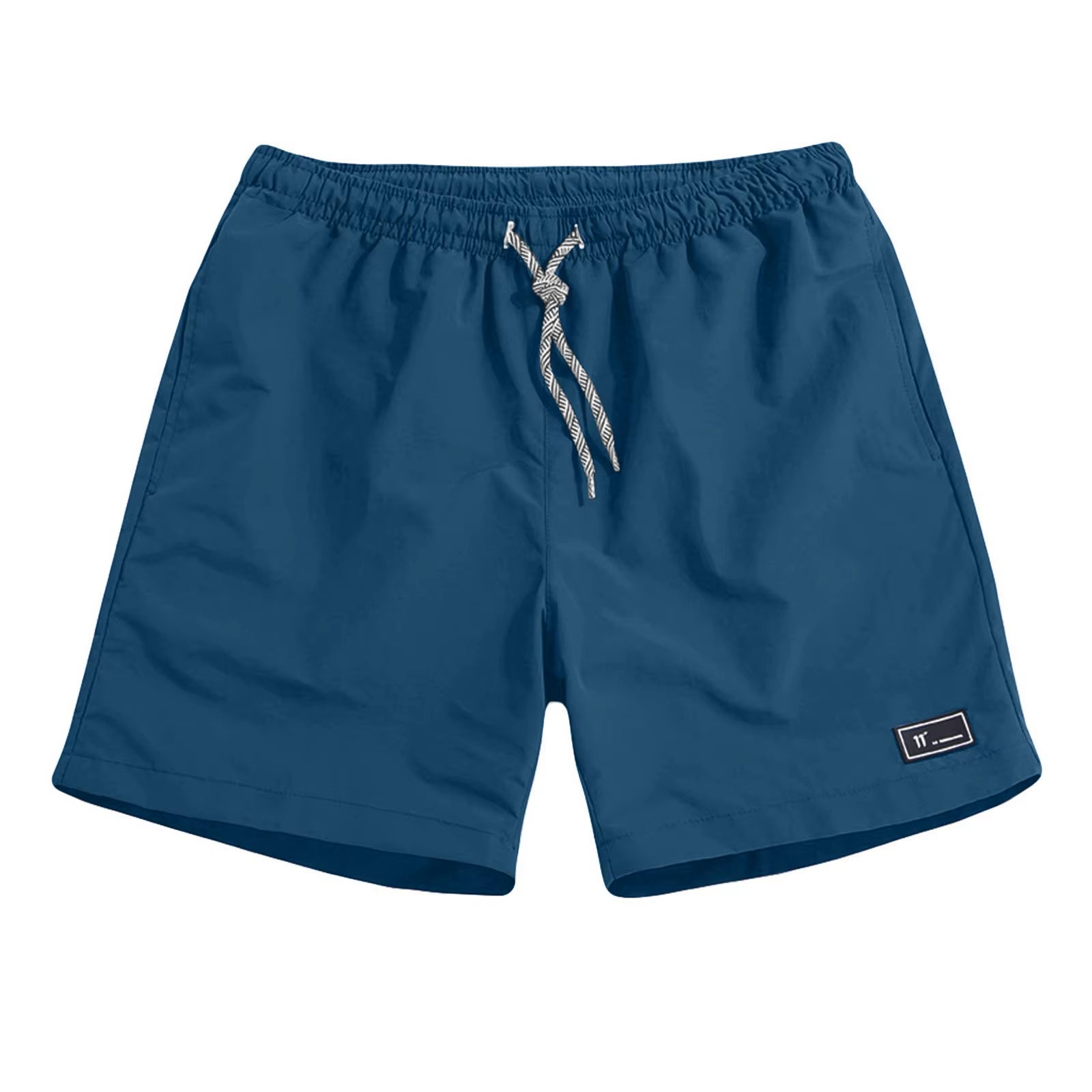 Men'S Summer Solid Colour Fast-Drying Beach Drawstring Short Trousers Casual Fashion Simple and Basics Thin Sports Short Pants