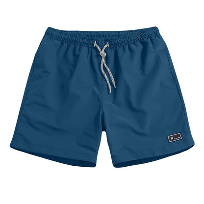 Men'S Summer Solid Colour Fast-Drying Beach Drawstring Short Trousers Casual Fashion Simple and Basics Thin Sports Short Pants