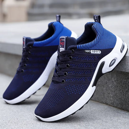 Men'S Trendy Breathable Lace-Up Running Shoes Korean Light Casual Sports Sneakers